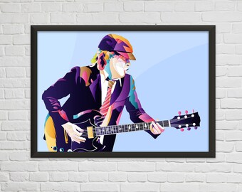 Angus Young Poster - Etsy