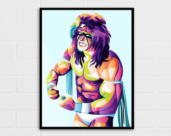Ultimate Warrior Poster Etsy