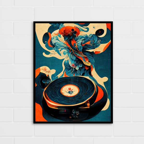 Floral Vinyl Record Etsy