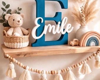 Personalized 3D letter name, Baby/Child Room Decor, Name on Shelf, Birth Decoration, Personalized Birth Gift
