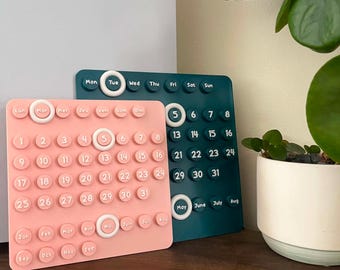 Calendrier Perpétuel en Impression 3D | Calendrier Réutilisable Moderne |  Décoration Bureau & Maison | Cadeau Original