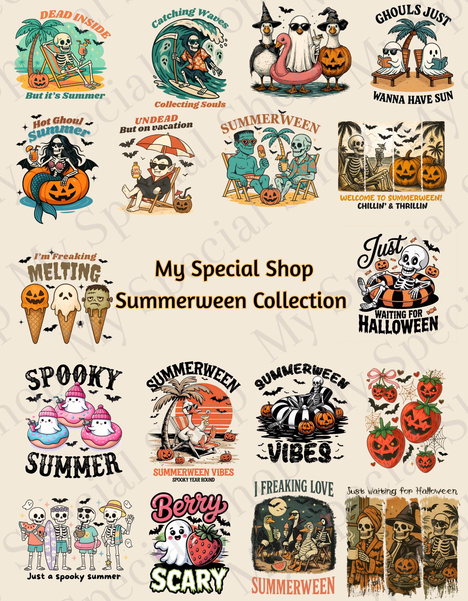 Summerween - Halloween Meets Summer Fun | Digital File  | SVG file | PNG file | Shirts | Tumbler | Tote | Transparent | Downloadable