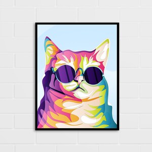 Cat Poster | Wall Art | Portrait | Multiple Sizes