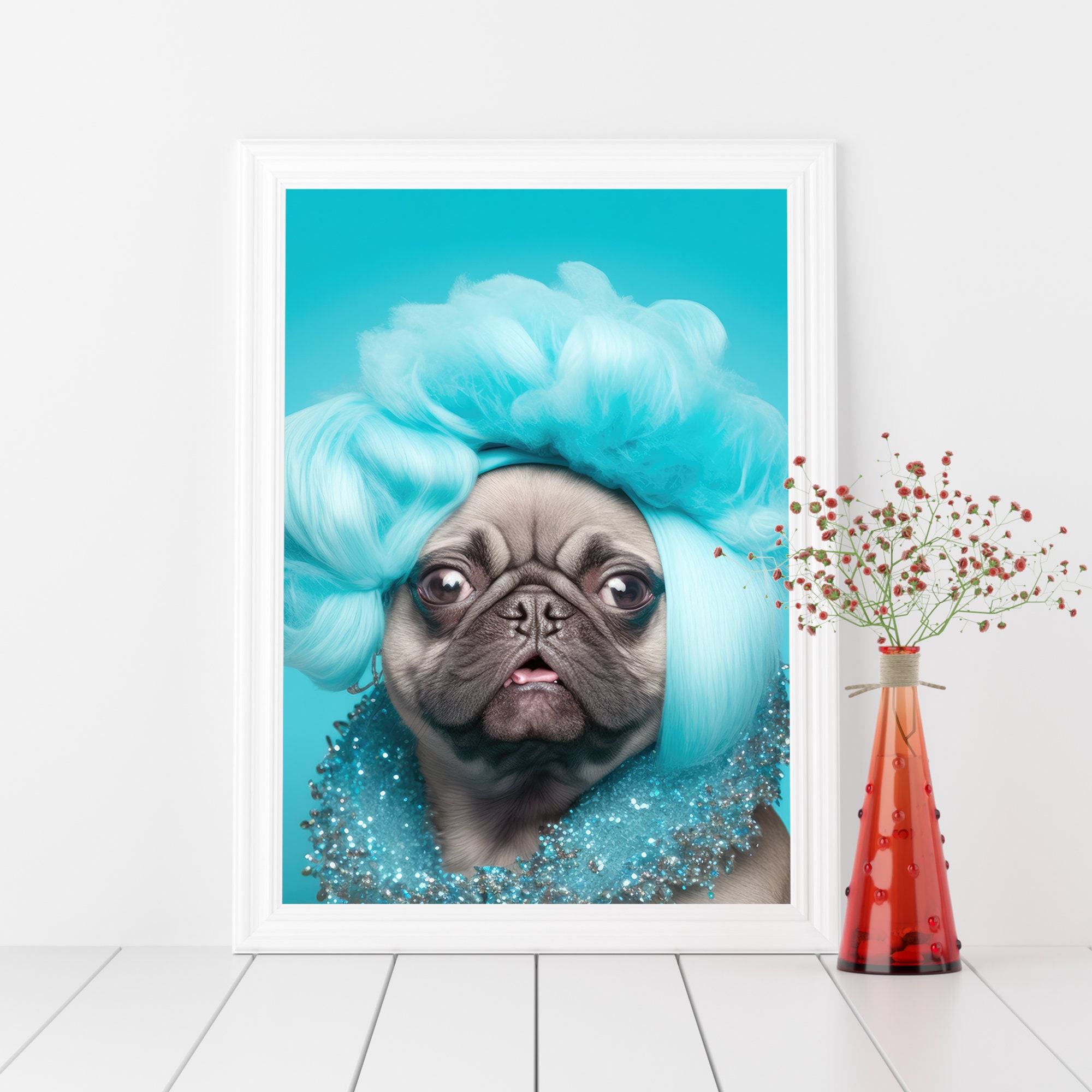 Dog Drag Queen Art Print Transvestite Dog LGBT Multiple Etsy