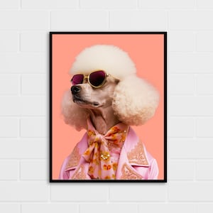 Funny Poodle Portrait | Poodle Art | Dog lover Gift | Home Decor | Multiple Sizes