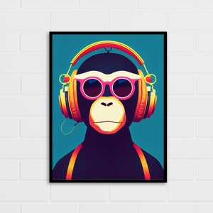 Monkey Art | Animal Prints | Home Decor | Multiple Sizes