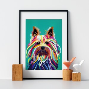 Yorkshire Terrier Kunstwerk | Druckbare Wandkunst | Digitaler Download