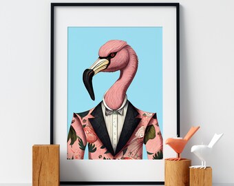 Flamingo Artwork | Printable Wall Art | Digital Download