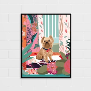 Yorkshire Terrier Art Print | Yorkie | Collage Illustration | Multiple Sizes