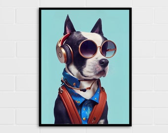 Funny Dog Portrait | Dog Print | Home Decor | Multiple Sizes
