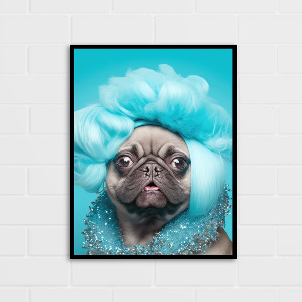 Dog Drag Queen Art Print | Transvestite Dog | LGBT | Multiple Sizes