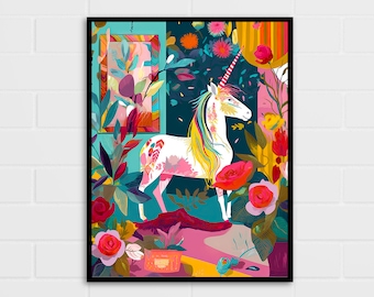 Unicorn Wall Art | Unicorn Print | Multiple Sizes