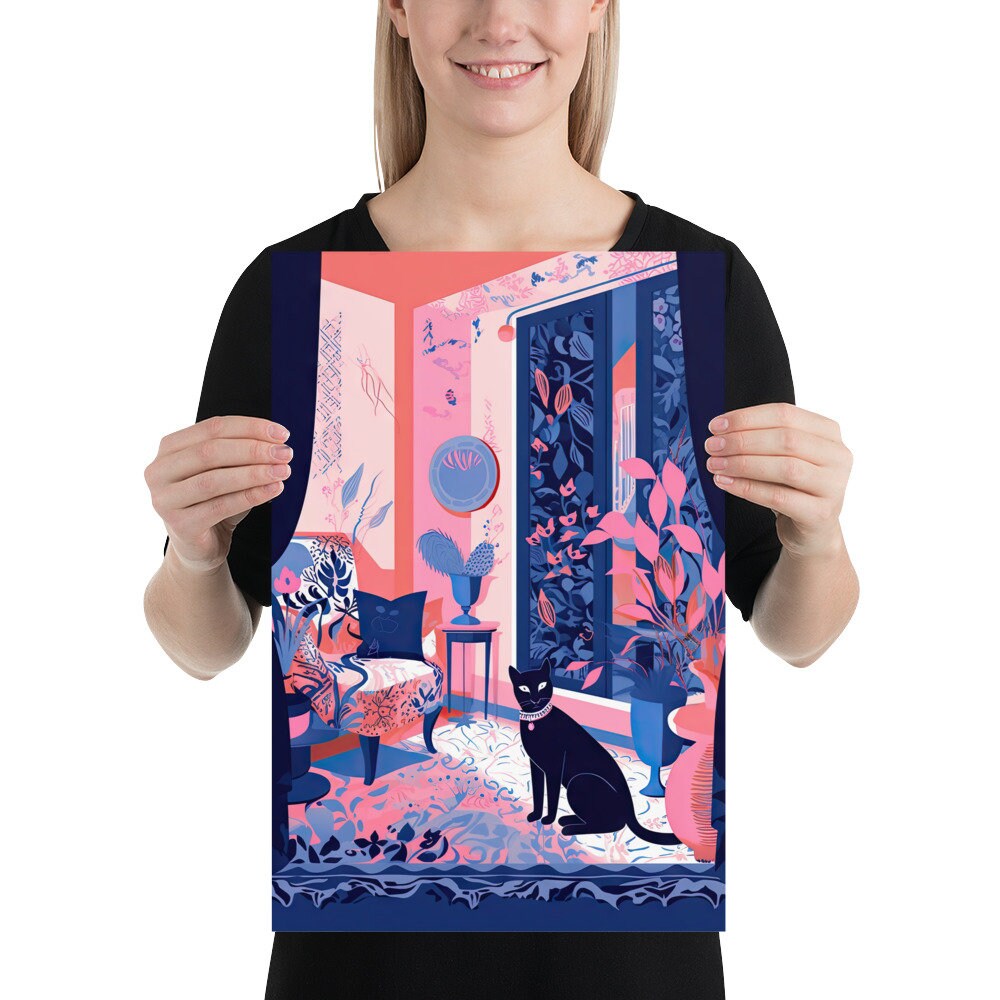Cat Illustration Art Print | Cat Lover Gift | Multiple Sizes - Etsy