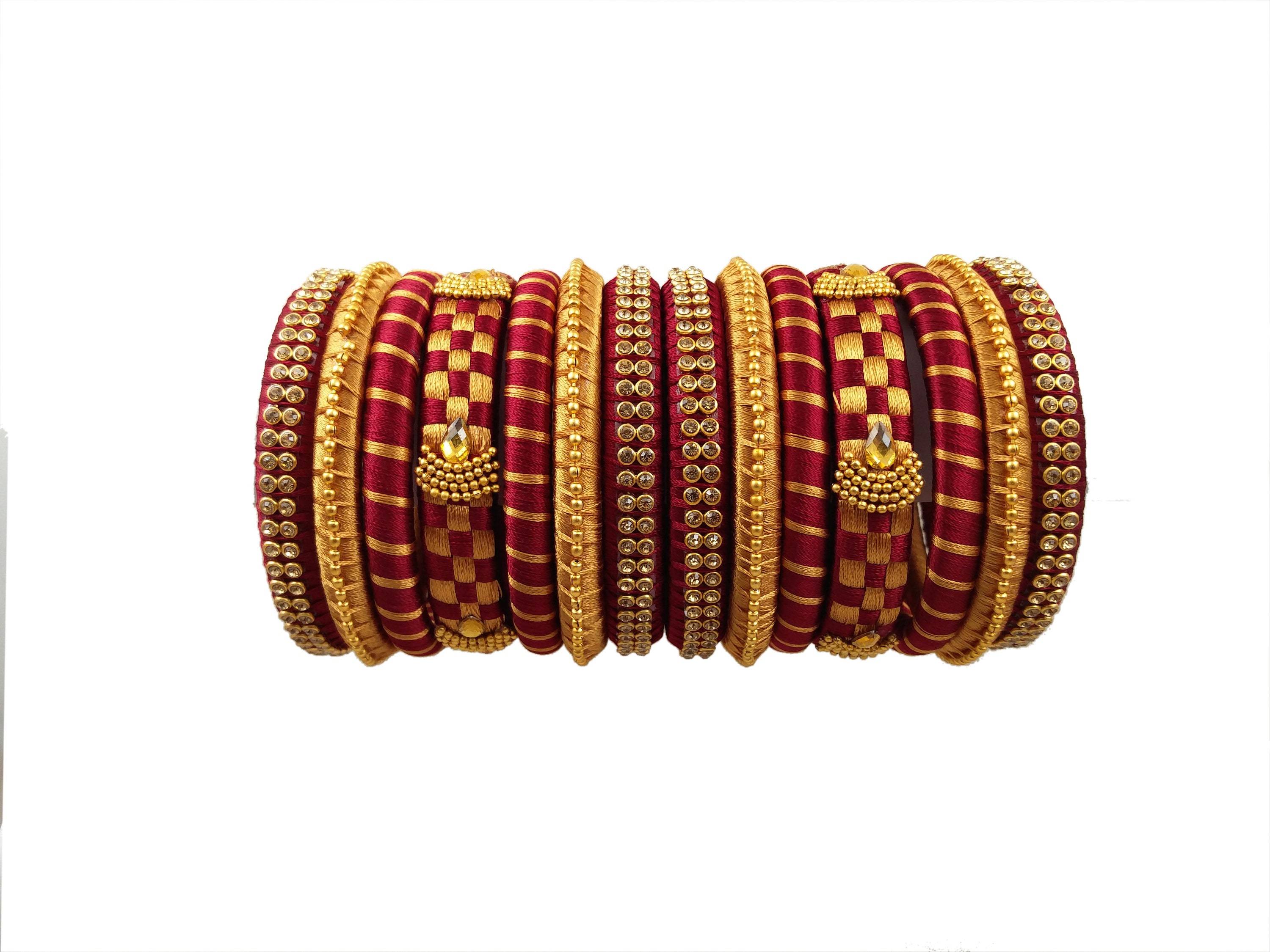 Silk thread checker best sale bangles