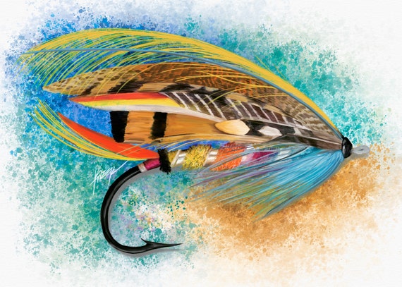 Fly Fishing Flies Digital Watercolor, Fly Tying Drawing, Fishing  Illustration, Fly Fishing Art, Fishing Prints, Fisherman Gift, Anglers Gift  
