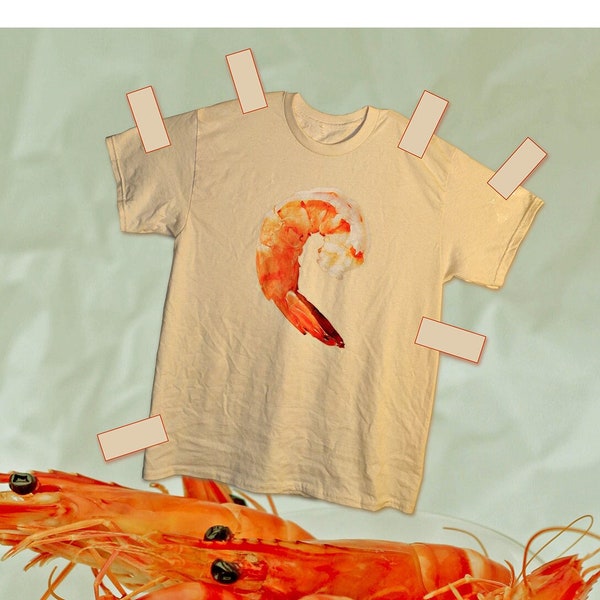 TSHIRT 100% COTTON unisex, prawn cocktail, The Prawn Tshirt, Shrimp