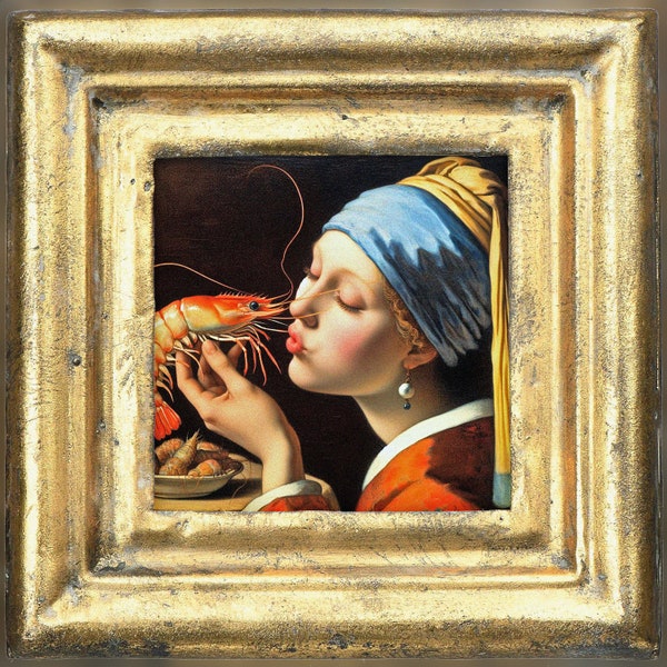 Prawn with a Girl with a Pearl Earring