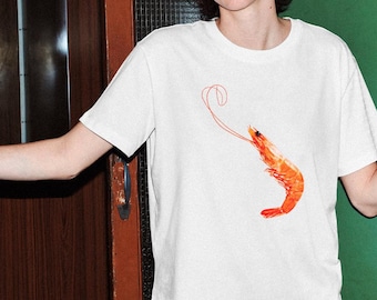 Cooked Prawn - Prawn Cocktail Tshirt 100% Cotton