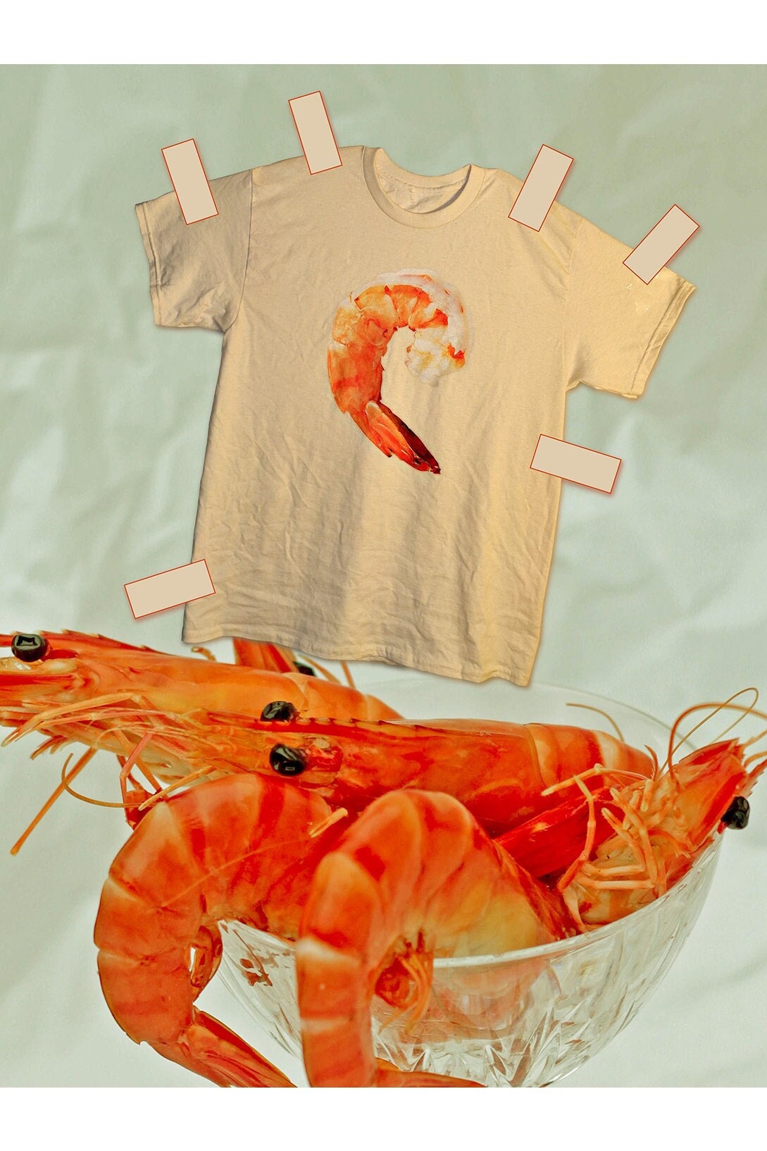 TSHIRT 100% BAUMWOLLE unisex, Krabbencocktail, The Prawn Tshirt, Garnele