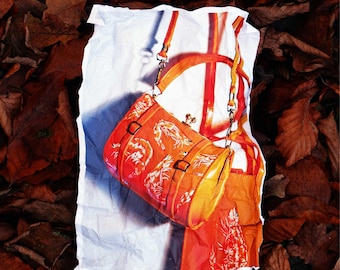 Orange Vinyl Vintage Bag