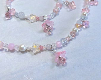 Lily Butterfly Pink Jewelry Necklace Bracelet Earrings - spring jewelry collection