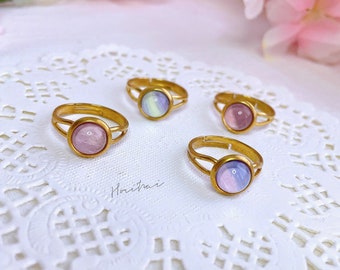 Classic Resin Oil Painting Ring- vintage style