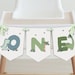 Editable Construction ONE High Chair Banner, Digger Birthday Bunting ...
