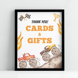 Editable Monster Truck Birthday Custom Sign, Monster Truck Party Table Sign, Boy Birthday Decor, Instant Download, Printable template, #H003