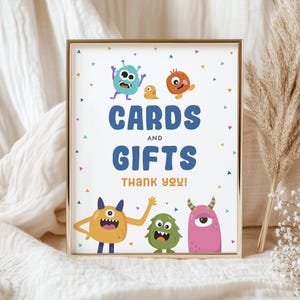 Monster Geburtstag benutzerdefiniertes Zeichen, Monster Party Tischschild, kleines Monster, Geburtstagskind, sofortiger Download, bearbeitbare / druckbare Vorlage, #H017