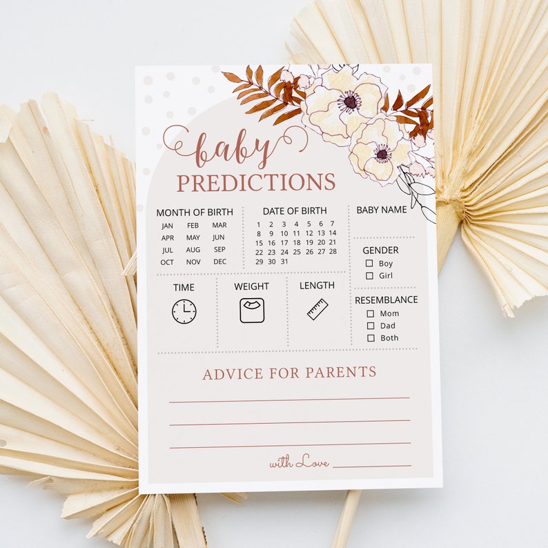 Editable Flower Baby Shower Games Flower Game Bundle Floral Etsy