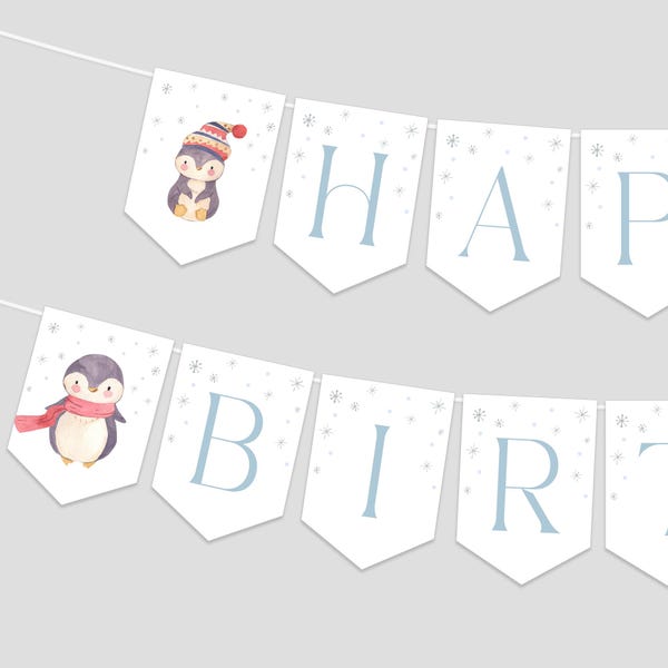 Penguin Banner - Etsy Penguin Banner - Etsy