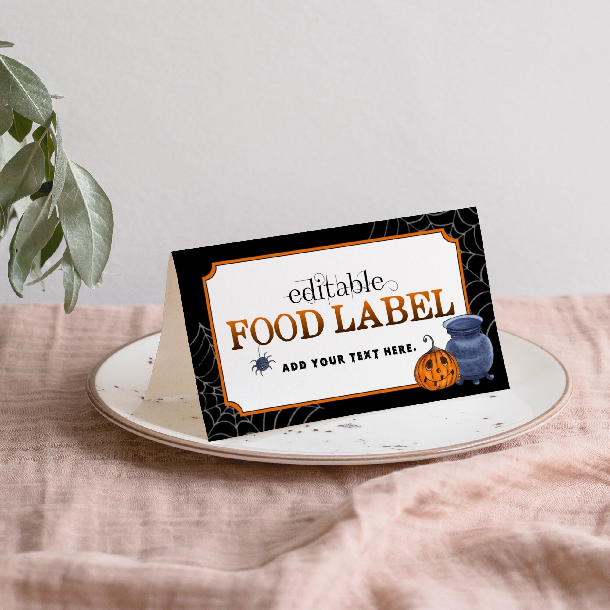 Editable Spooktacular Halloween Party Food Label Halloween - Etsy