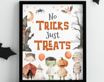 ハロウィンモンスターバースデーカスタムサイン、不気味なパーティーテーブルサイン、男の子向けハロウィンパーティー、即時ダウンロード、編集・印刷可能なテンプレート、#H042