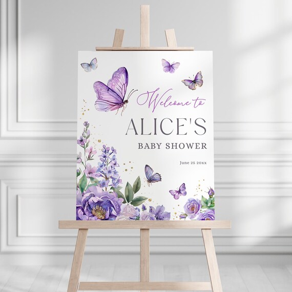 Printable Purple Butterfly Template