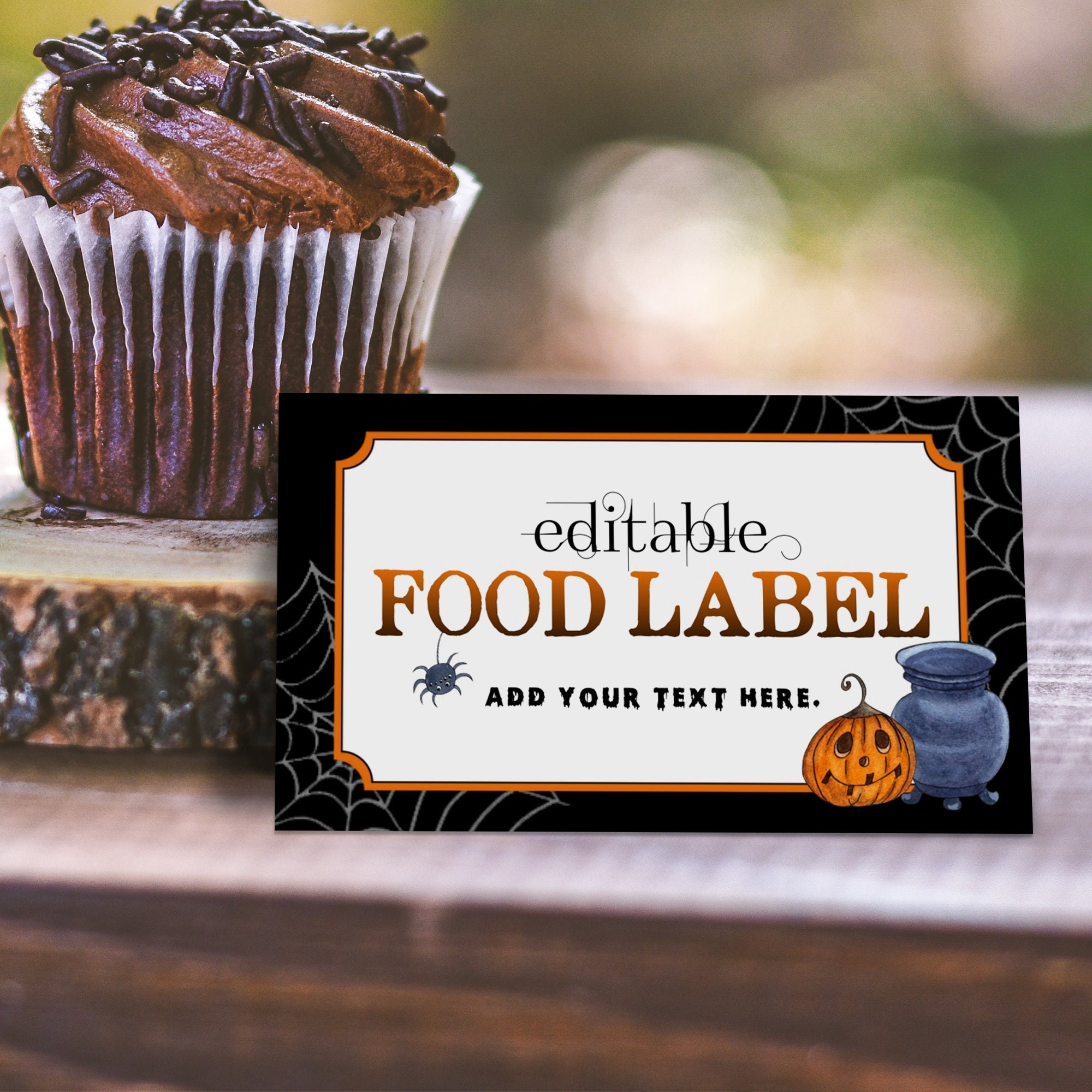 Editable Spooktacular Halloween Party Food Label Halloween - Etsy