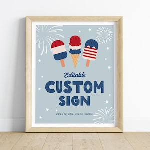Editable Popsicle Birthday Custom Sign, Popsicle Party Table Sign, Summer Birthday Decor, Instant Download, Printable template, #H056