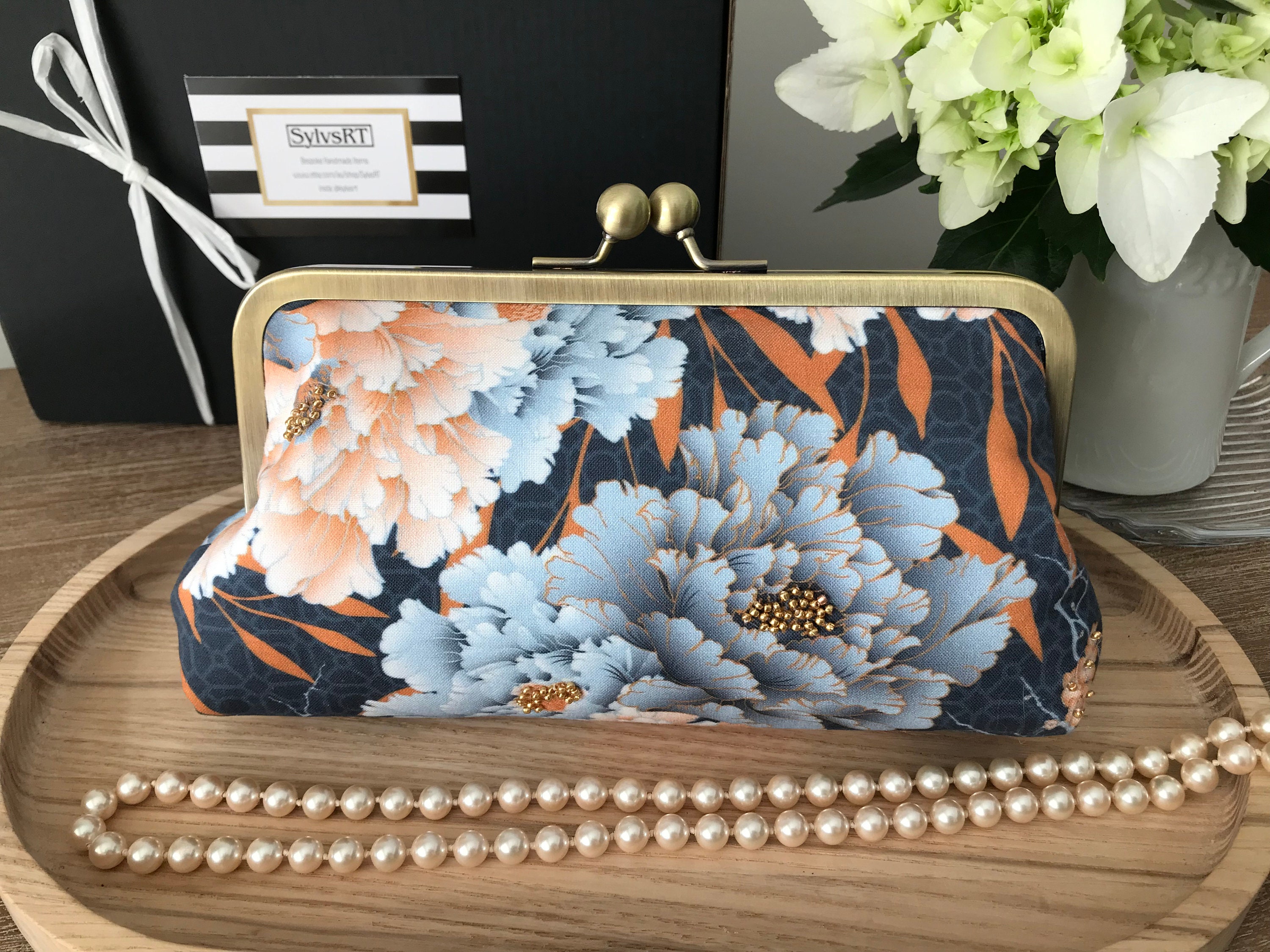 Dusty blue clutch sale
