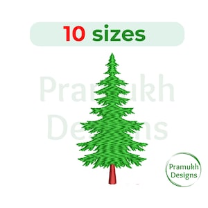 Pine tree embroidery design-machine embroidery pattern-pine tree embroidery file-instant digital download