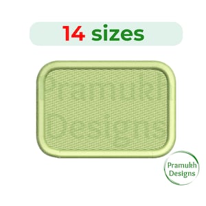 Rounded Rectangle Machine Embroidery Design (1–7.5 inch) – Mini Rectangle, Monogram, Basic Shape, Instant Download Digital File