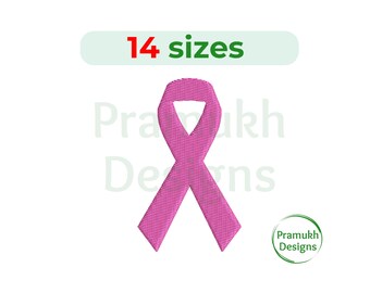 Cancer Awareness Ribbon Embroidery Design (1–7.5 inch) – Mini Ribbon, Awareness Ribbon, Instant Download Digital File