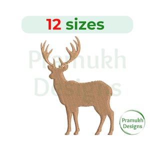 Moose Embroidery design. Moose Silhouette. Mini Moose. Deer design. Animal Embroidery. Machine Embroidery Design. Hunting Embroidery.