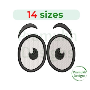 Cartoon Eyes Embroidery Design. Eyes Embroidery Design. Face Embroidery. Machine Embroidery Design. Eyes Design. Doll's eyes.