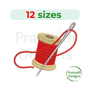 Thread spool embroidery design (2–7.5 inch) – Machine Embroidery, Instant Download Digital File