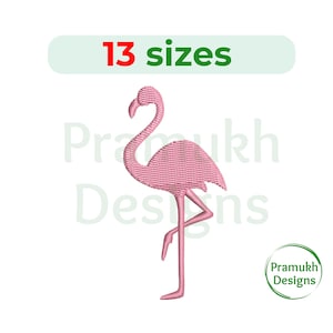 Flamingo Embroidery design. Flamingo Silhouette. mini Flamingo . Bird Embroidery. Machine Embroidery Design. Pink Flamingo design.