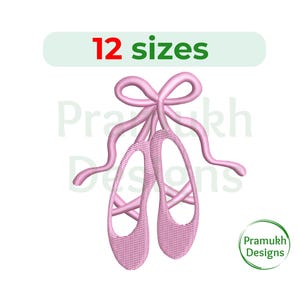 May include: Pink ballet slippers with a pink ribbon bow. 12 sizes.