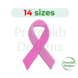 Cancer Ribbon Embroidery Design (1–7.5 inch) – Mini Awareness Ribbon, Filled Stitch, Machine Embroidery, Instant Download Digital File