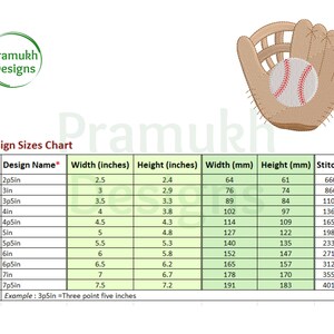 Baseball Glove Embroidery Design (2.5–7.5 inch) – Mini Baseball Glove, Machine Embroidery File, Instant Download Digital File image 2