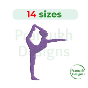 Gymnast Girl Embroidery Design (1–7.5 inch) – Backbend, Strength, Graceful Moves, Machine Embroidery, Instant Download Digital File