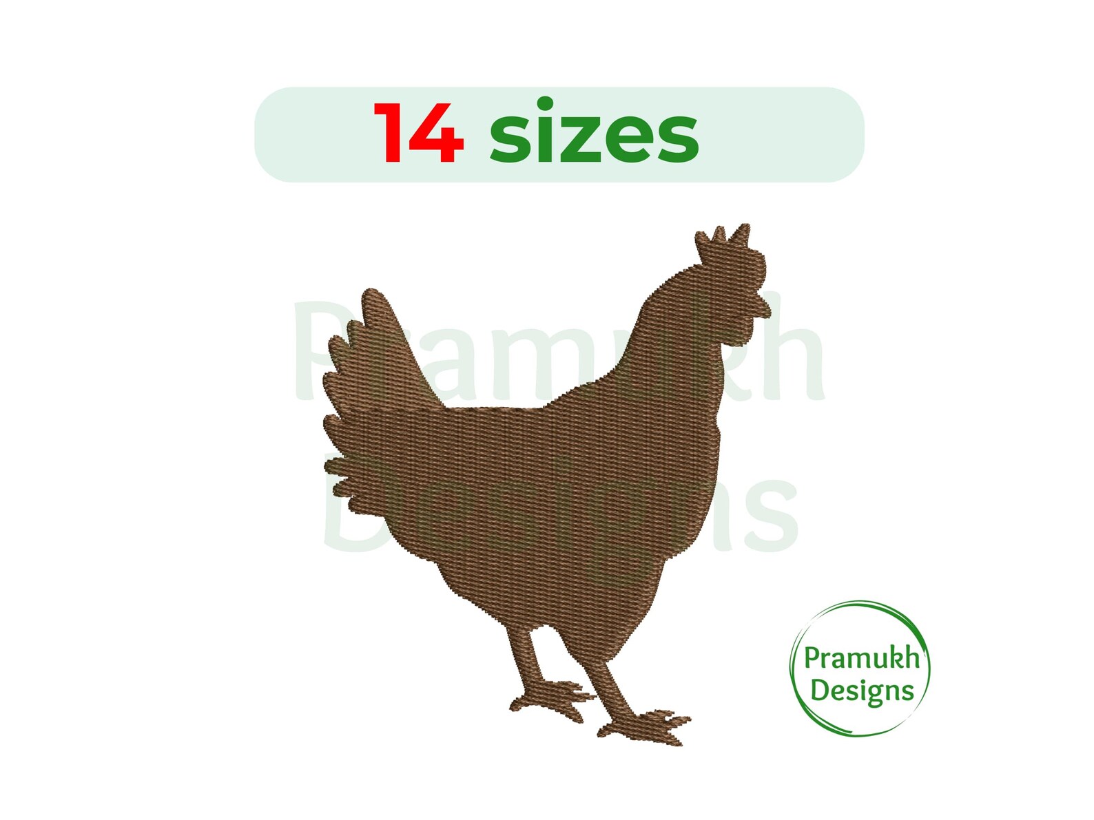 Hen Embroidery Design (1–7.5 In) – Mini Hen, Silhouette, Hen Pattern ...