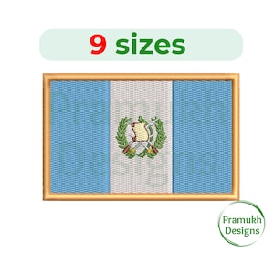guatemala flag embroidery design. Machine embroidery design. guatemala flag Silhouette. guatemala flag mini design. flag embroidery.
